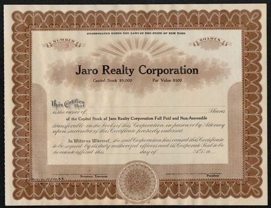 Jaro Realty Corp