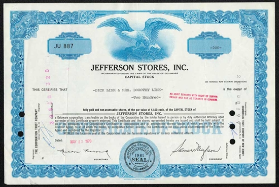 Jefferson Stores, Inc. - Blue