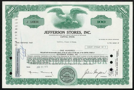 Jefferson Stores, Inc. - Green