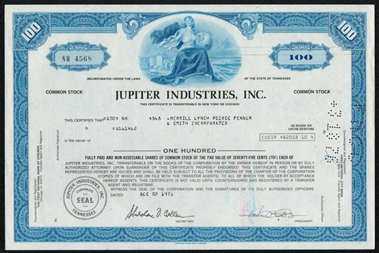 Jupiter Industries, Inc. - Blue