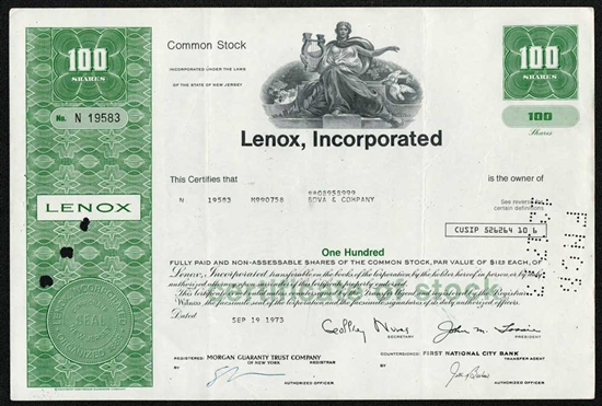 Lenox, Incorporated.  - Green