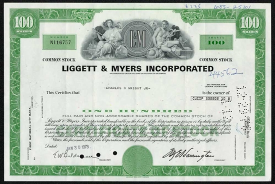 Liggett & Myers Inc. (Tobacco) - Green