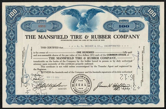 The Mansfield Tire & Rubber Co - Blue