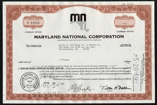 Maryland National Corporation