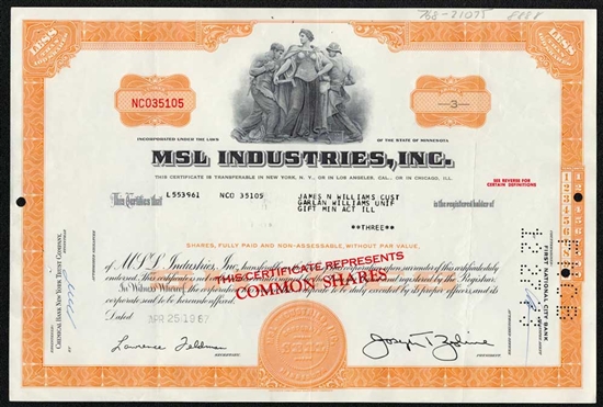 MSL Industries, Inc. - Orange