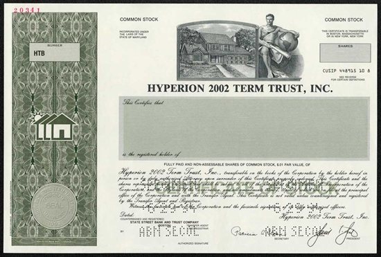 Hyperion 2002 Term Trust Specimen Stock Certificate