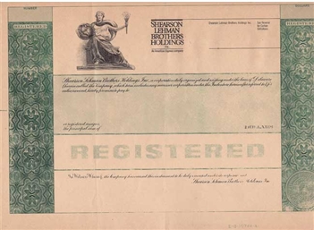 Shearson Lehman Brothers Specimen Proof Request