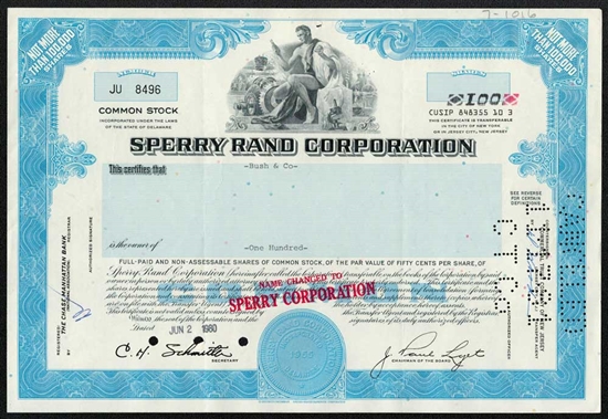 Sperry Rand Corporation - Blue