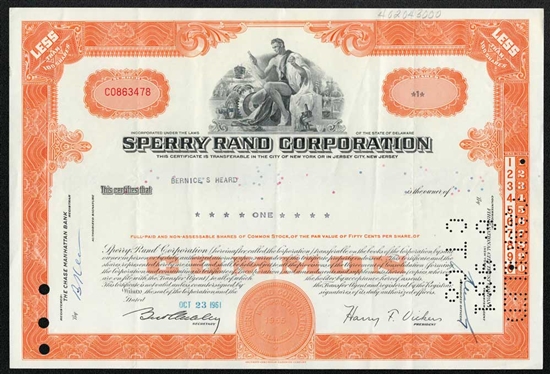 Sperry Rand Corporation - Orange