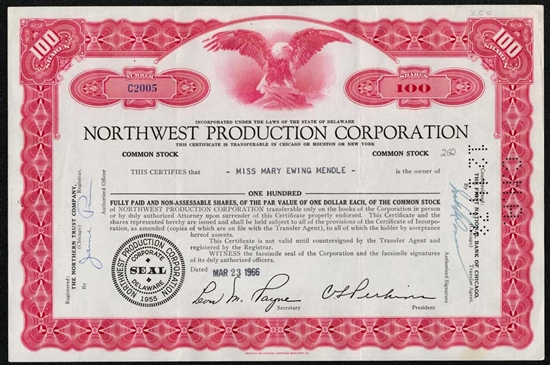 Northwest Production Corporation - 100sh