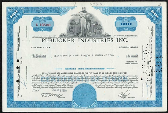 Publicker Industries Inc. - Blue