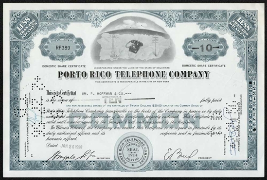 Porto Rico Telephone Company - 1956