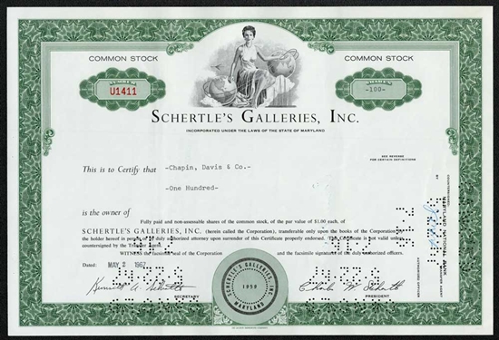 Schertle's Galleries, Inc. - 1960s