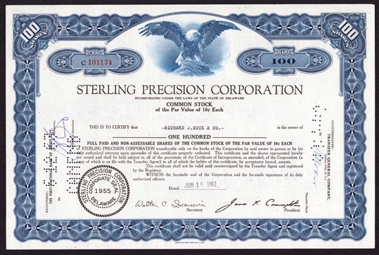 Sterling Precision Corporation Stock