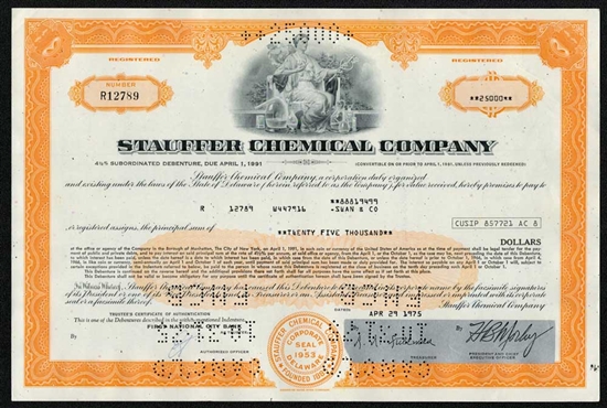 Stauffer Chemical Company Bond