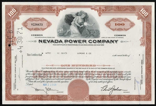 Nevada Power Company - 100sh