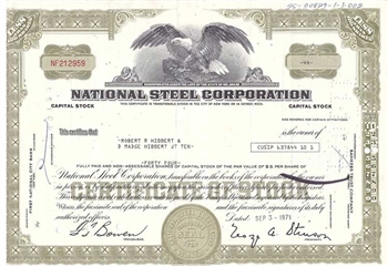 National Steel Corporation Common Stock