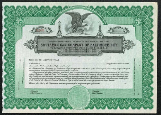 Southern Can Company of Baltimore City