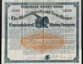 Massachusetts and New Mexico Consolidated Mining Co Bond