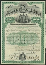 State of Louisiana Bond - 1892 - $1,000