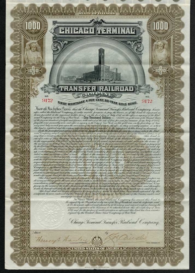 Chicago Terminal Transfer Railroad Company Bond - 1897