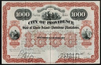 State of Rhode Island and Providence Plantations Bond - 1891