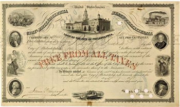 Loan of the City of Philadelphia - 1800s