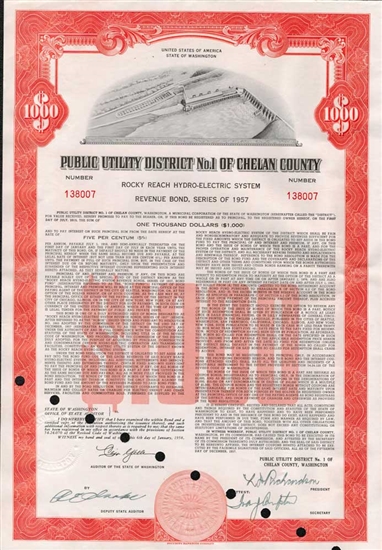 Public Utility of Chelan County - Hydro-Electric Dam Bond
