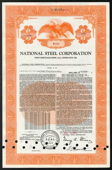 National Steel Corporation Bond