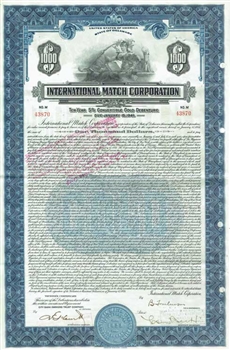 International Match Corp Gold Bond - 1931