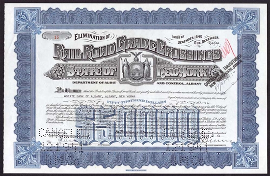 State of New York - Rail Road Grade Crossings Bond
