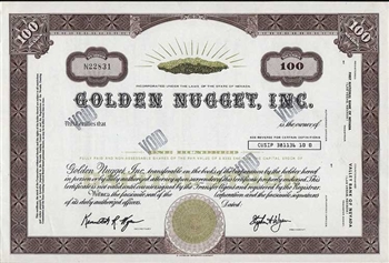 Golden Nugget, Inc Stock Certificate