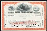 United Fruit Company Stock Certificate - Chiquita Bananas