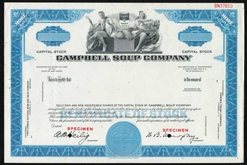 Campbell Soup Company Specimen Stock Certificate