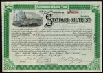 Standard Oil Trust Stock Certificate  - Signed by Henry M. Flagler & Wesley H. Tilford - 1897