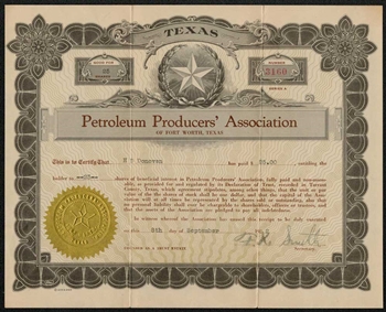 Petroleum Producer's Association - Fort Worth, Texas - 1922