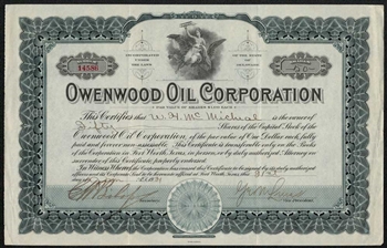 Owenwood Oil Corp - 1921 - Fort Worth, Texas
