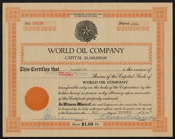 World Oil Company - 1926 - Texas Oil