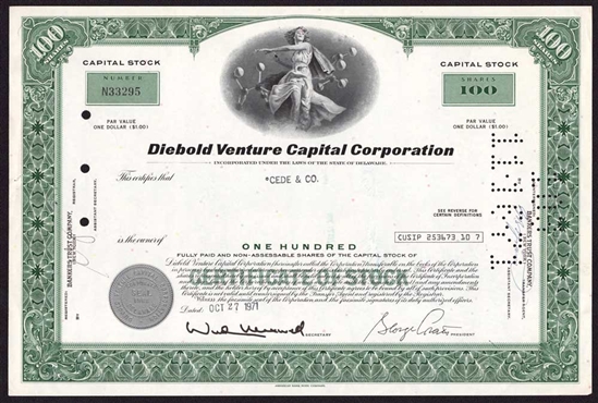 Diebold Venture Capital Corporation - 1971