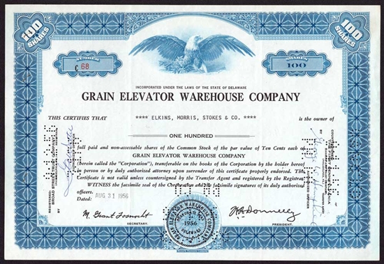 Grain Elevator Warehouse Company - 1956