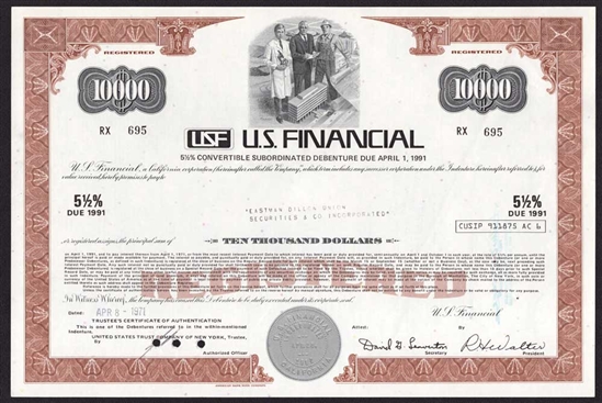 U.S. Financial $10,000 Bond -  Huge Real Estate Fraud