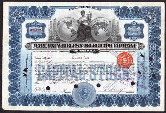 Marconi Wireless Telegraph Company - 1913