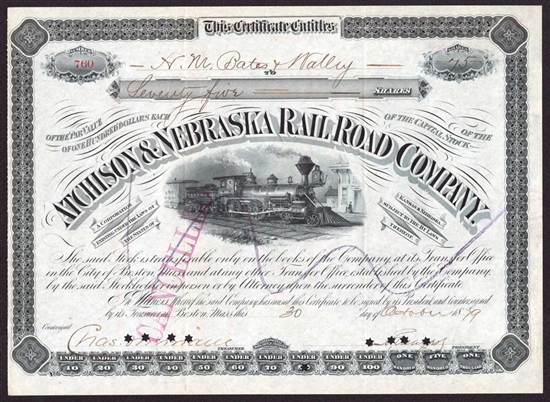 Atchison & Nebraska Railroad Company - 1879