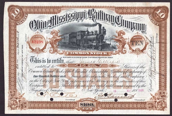Ohio and Mississippi Railway Company  - 1888