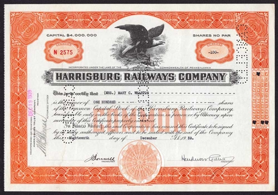 Harrisburg Railways Company - 1939