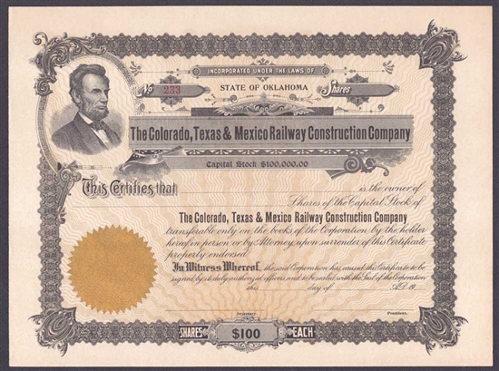 The Colorado, Texas & Mexico Railway Construction Company