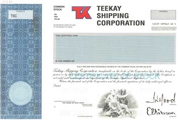 Teekay Shipping Corp Specimen Stock Certificate