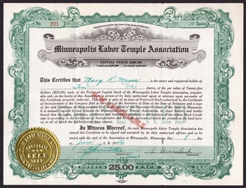 Minneapolis Labor Temple Association - 1946