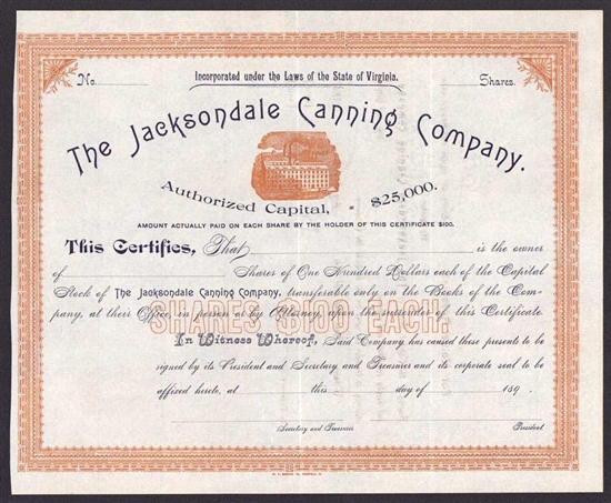 Jacksondale Canning Company - 1890s