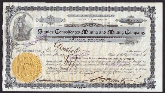 Stanley Consolidated Mining & Milling Company - 1906